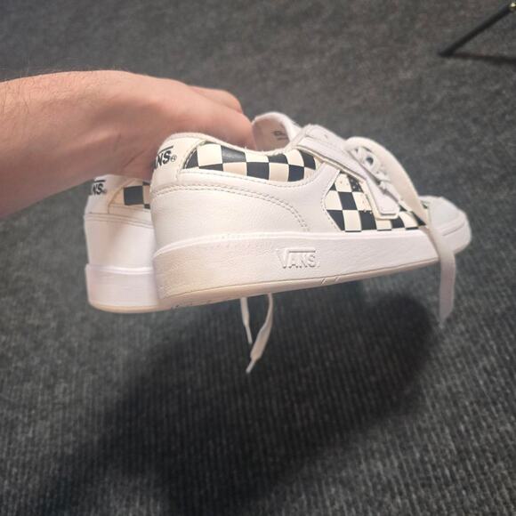 vans lowland cc checkerboard. white/black. mens size 9 main image 5